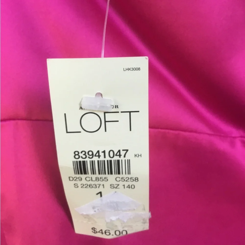 💖See New Listing 💝  Ann Taylor Loft Fuchsia One Shoulder Top Size 14   NWT - Picture 8 of 9